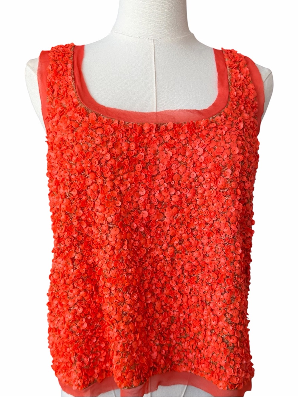 H Hunter Bell Beaded Top Orange